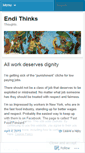 Mobile Screenshot of endithinks.wordpress.com