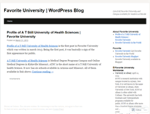 Tablet Screenshot of favoriteuniversity.wordpress.com