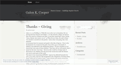 Desktop Screenshot of galencooper.wordpress.com