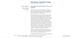 Desktop Screenshot of hvasishth.wordpress.com