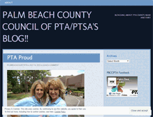 Tablet Screenshot of palmbeachcountypta.wordpress.com