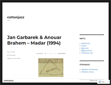 Tablet Screenshot of cottonjazz.wordpress.com