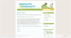 Desktop Screenshot of insightsandingenuity.wordpress.com