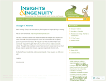 Tablet Screenshot of insightsandingenuity.wordpress.com