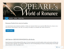 Tablet Screenshot of pearlsworldofromance.wordpress.com