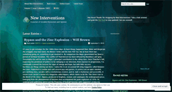 Desktop Screenshot of newinterventions.wordpress.com