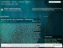 Tablet Screenshot of newinterventions.wordpress.com