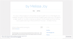 Desktop Screenshot of melissajoy.wordpress.com