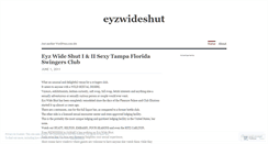 Desktop Screenshot of eyzwideshut.wordpress.com