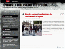 Tablet Screenshot of jovenesendefensadelriosegura.wordpress.com