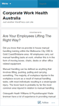 Mobile Screenshot of corporateworkhealth.wordpress.com