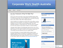 Tablet Screenshot of corporateworkhealth.wordpress.com