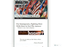 Tablet Screenshot of immigrationvoices.wordpress.com