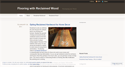 Desktop Screenshot of flooringwithreclaimedwood.wordpress.com