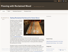 Tablet Screenshot of flooringwithreclaimedwood.wordpress.com