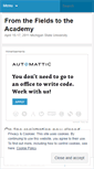 Mobile Screenshot of fromthefieldstotheacademy.wordpress.com