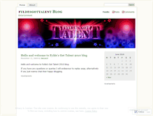 Tablet Screenshot of fyldesgottalent.wordpress.com
