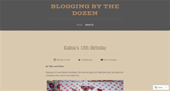 Desktop Screenshot of bloggingbythedozen.wordpress.com