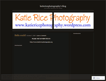 Tablet Screenshot of katiericephotography.wordpress.com