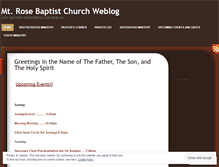 Tablet Screenshot of mtrosebaptist.wordpress.com