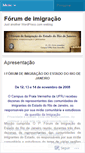 Mobile Screenshot of forumdeimigracao.wordpress.com