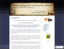 Tablet Screenshot of forumdeimigracao.wordpress.com