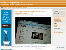 Tablet Screenshot of creatingmusic.wordpress.com