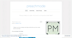 Desktop Screenshot of preachmode.wordpress.com