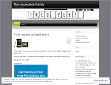 Tablet Screenshot of incompletefamily.wordpress.com
