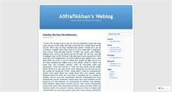 Desktop Screenshot of alifrafikkhan.wordpress.com