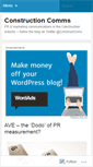 Mobile Screenshot of constructioncomms.wordpress.com