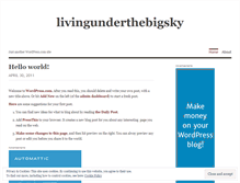 Tablet Screenshot of livingunderthebigsky.wordpress.com
