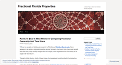 Desktop Screenshot of fractionalfloridaproperties.wordpress.com