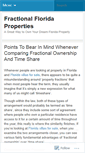 Mobile Screenshot of fractionalfloridaproperties.wordpress.com