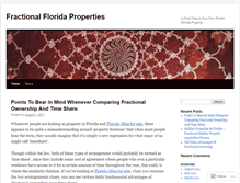 Tablet Screenshot of fractionalfloridaproperties.wordpress.com