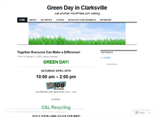 Tablet Screenshot of greendayclarksville.wordpress.com