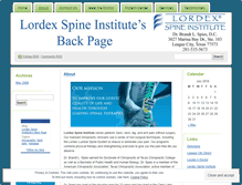 Tablet Screenshot of lordexspineinstitute.wordpress.com