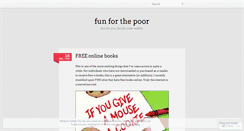 Desktop Screenshot of funforthepoor.wordpress.com