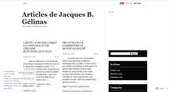 Desktop Screenshot of jbgelinas.wordpress.com