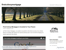 Tablet Screenshot of firstcolonymortgage.wordpress.com