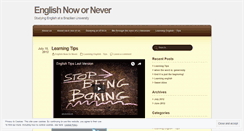 Desktop Screenshot of englishnowornever.wordpress.com
