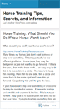 Mobile Screenshot of horsetraining.wordpress.com