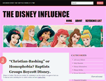 Tablet Screenshot of disneyinfluence.wordpress.com