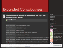 Tablet Screenshot of expansedconsciousness4321.wordpress.com