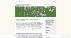 Desktop Screenshot of learningfromtragedy.wordpress.com