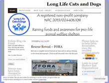 Tablet Screenshot of longlifecatsanddogs.wordpress.com