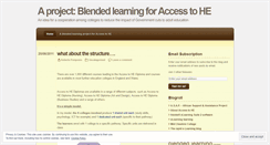 Desktop Screenshot of blended2access.wordpress.com