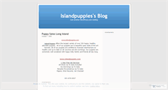 Desktop Screenshot of islandpuppies.wordpress.com