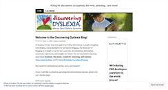 Desktop Screenshot of discoveringdyslexia.wordpress.com