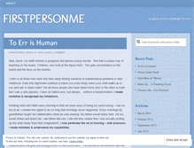 Tablet Screenshot of firstpersonme.wordpress.com